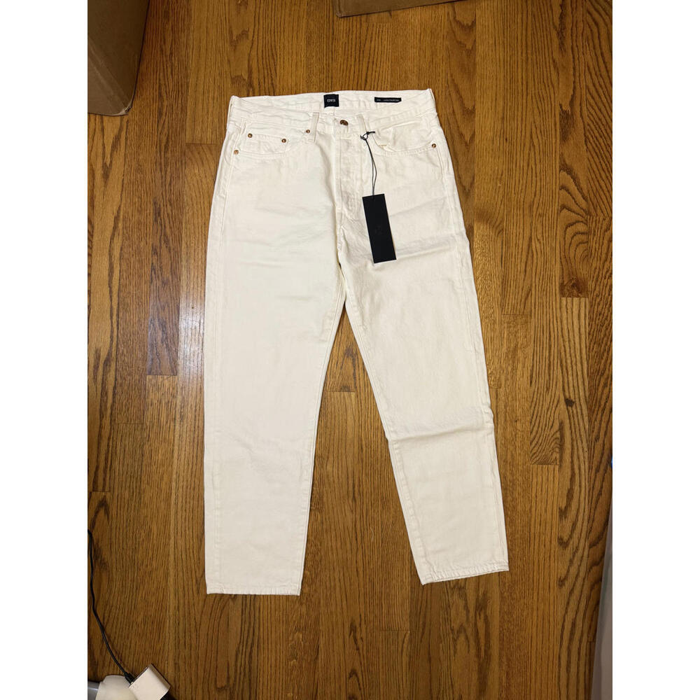 NWT! Edwin Women's Classic Straight Crop White Noise Hana Jeans Size 30